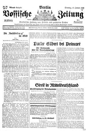 Vossische Zeitung on Jan 17, 1928
