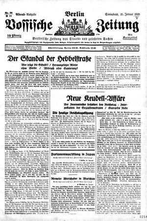 Vossische Zeitung on Jan 21, 1928