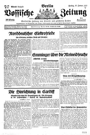 Vossische Zeitung vom 27.01.1928