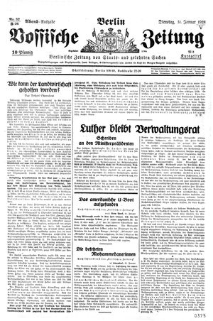 Vossische Zeitung on Jan 31, 1928