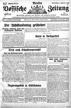 Vossische Zeitung on Feb 2, 1928