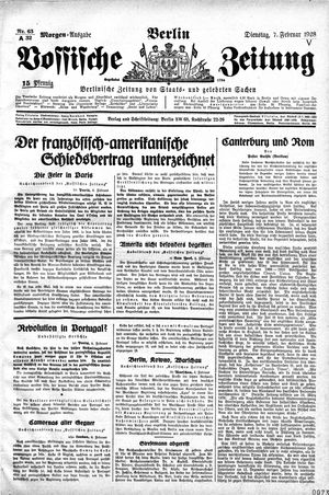 Vossische Zeitung vom 07.02.1928