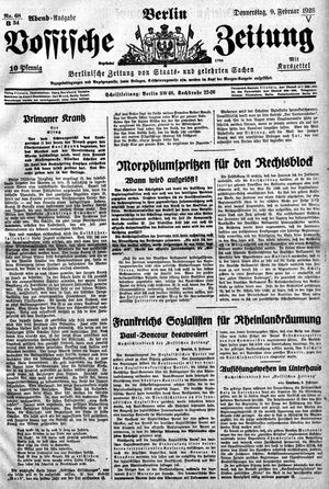 Vossische Zeitung on Feb 9, 1928