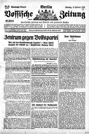 Vossische Zeitung on Feb 12, 1928