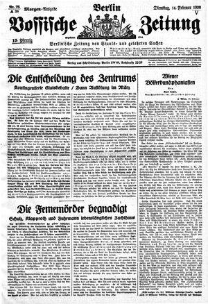 Vossische Zeitung vom 14.02.1928