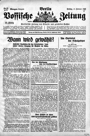 Vossische Zeitung vom 17.02.1928