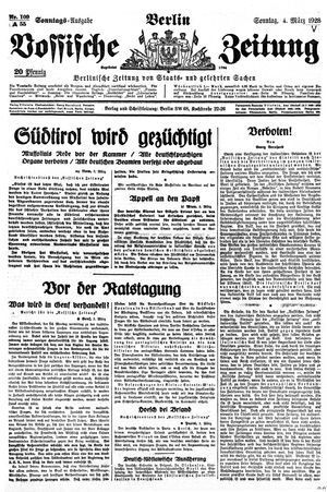 Vossische Zeitung on Mar 4, 1928