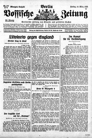 Vossische Zeitung vom 23.03.1928