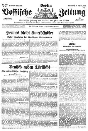 Vossische Zeitung vom 04.04.1928