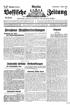 Vossische Zeitung vom 05.04.1928
