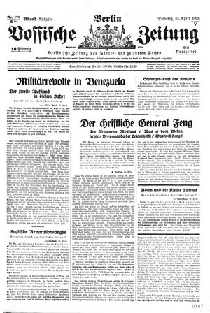 Vossische Zeitung vom 10.04.1928