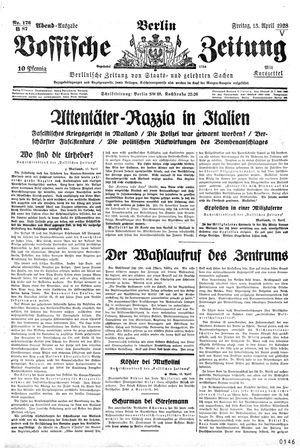 Vossische Zeitung on Apr 13, 1928