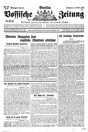 Vossische Zeitung on Apr 18, 1928