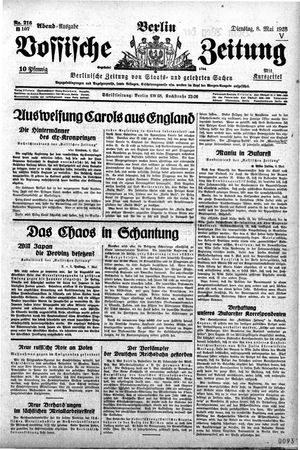 Vossische Zeitung vom 08.05.1928