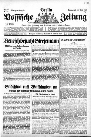 Vossische Zeitung vom 12.05.1928