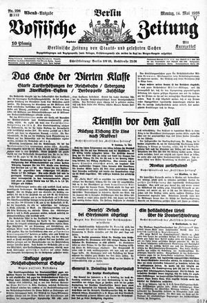 Vossische Zeitung vom 14.05.1928