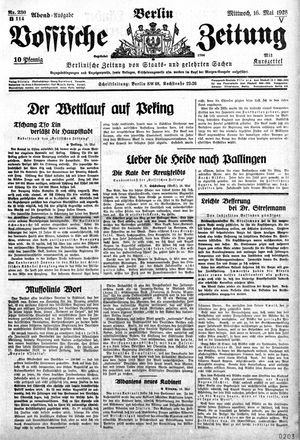 Vossische Zeitung vom 16.05.1928