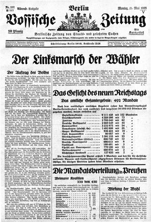 Vossische Zeitung vom 21.05.1928