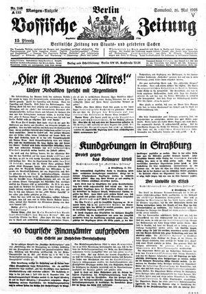 Vossische Zeitung vom 26.05.1928
