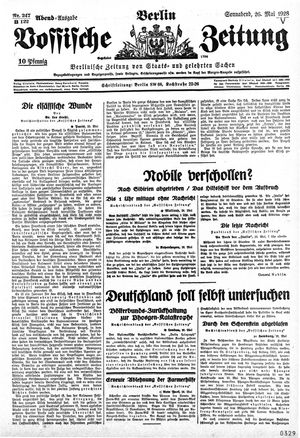 Vossische Zeitung vom 26.05.1928