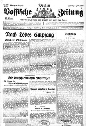Vossische Zeitung vom 01.06.1928