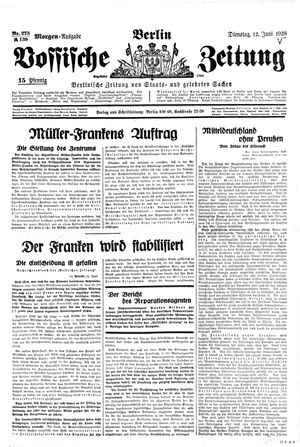 Vossische Zeitung vom 12.06.1928