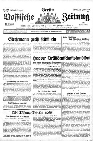Vossische Zeitung vom 15.06.1928