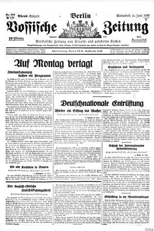 Vossische Zeitung on Jun 16, 1928
