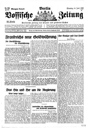 Vossische Zeitung vom 19.06.1928