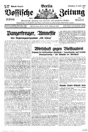 Vossische Zeitung vom 19.06.1928
