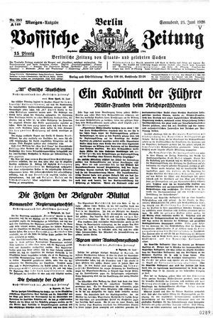 Vossische Zeitung vom 23.06.1928