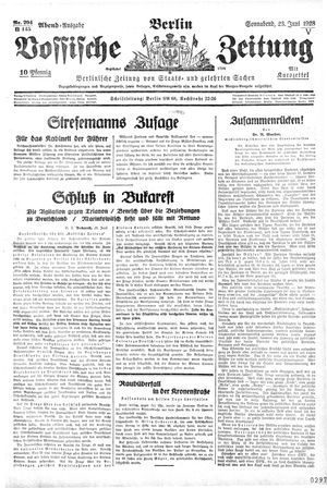 Vossische Zeitung vom 23.06.1928