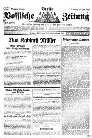 Vossische Zeitung vom 26.06.1928