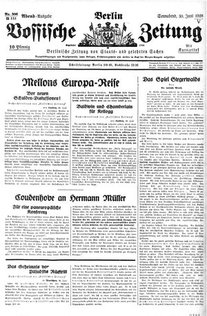 Vossische Zeitung vom 30.06.1928