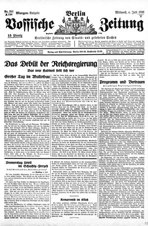 Vossische Zeitung vom 04.07.1928