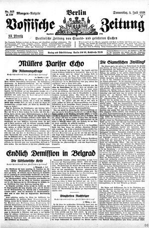 Vossische Zeitung vom 05.07.1928