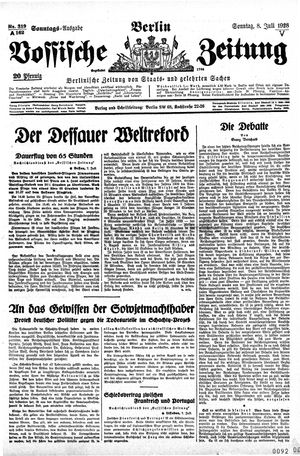 Vossische Zeitung vom 08.07.1928