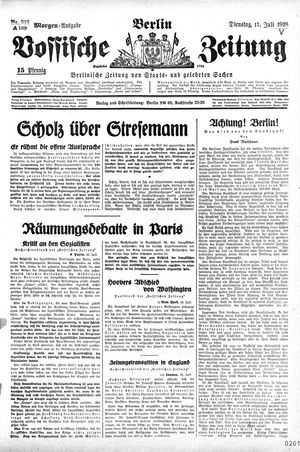 Vossische Zeitung vom 17.07.1928