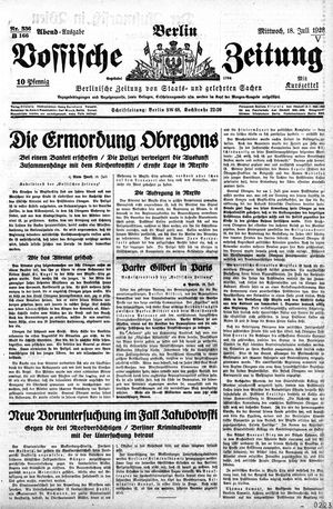 Vossische Zeitung vom 18.07.1928