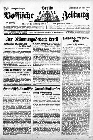 Vossische Zeitung vom 19.07.1928