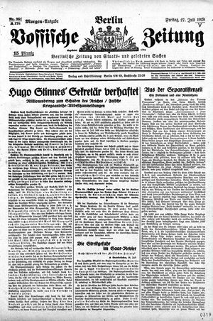 Vossische Zeitung vom 27.07.1928