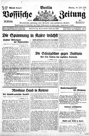 Vossische Zeitung vom 30.07.1928