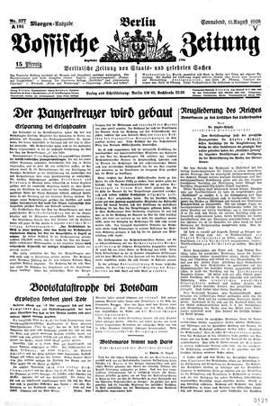 Vossische Zeitung vom 11.08.1928