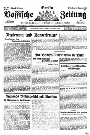 Vossische Zeitung vom 14.08.1928