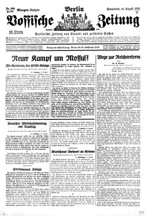 Vossische Zeitung vom 18.08.1928
