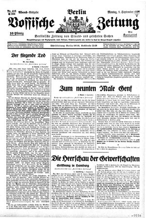 Vossische Zeitung vom 03.09.1928
