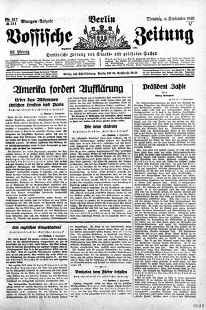 Vossische Zeitung vom 04.09.1928