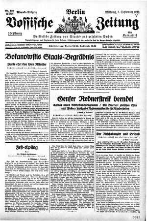 Vossische Zeitung vom 05.09.1928