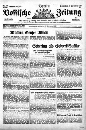 Vossische Zeitung vom 06.09.1928