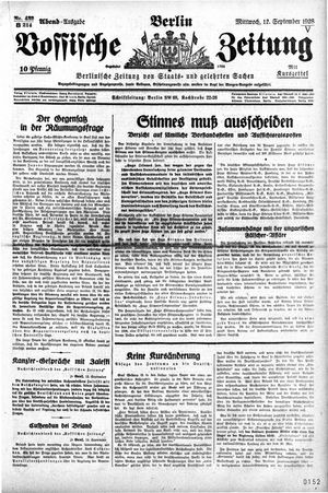 Vossische Zeitung vom 12.09.1928